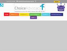 Tablet Screenshot of choiceadvocacy.org.uk